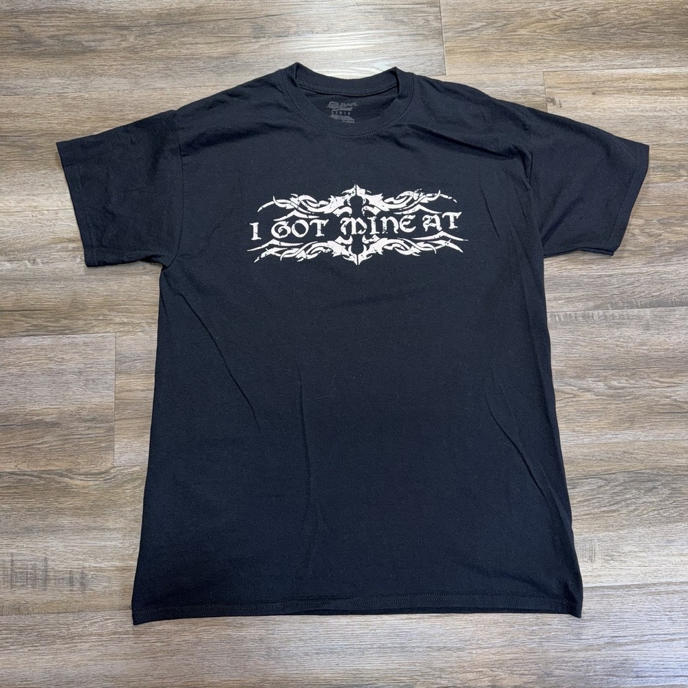 Gildan Black Y2K Graphic Shirt Mens Large "I Got Mine At" Laredo Harley-Davidson